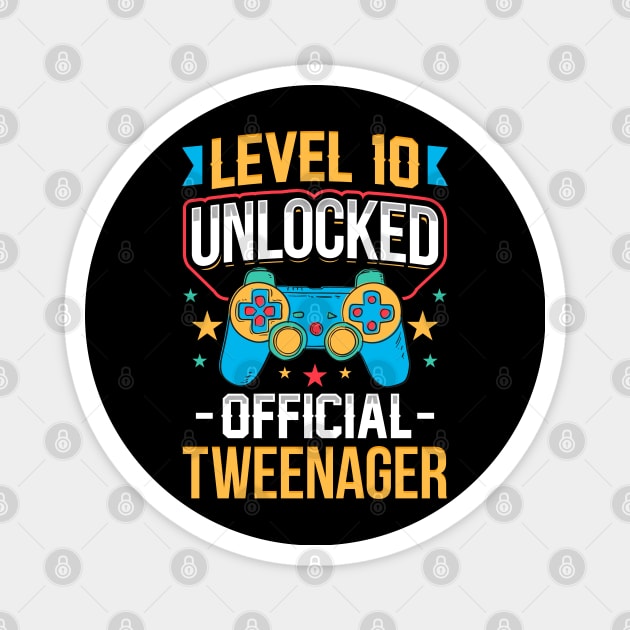 Level 10 Unlocked Official Tweenager 10th Birthday Magnet by aneisha